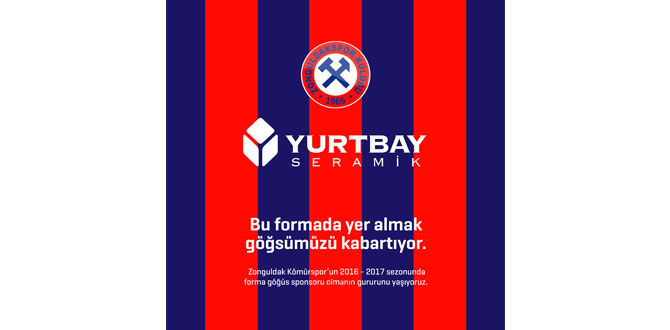 Zonguldak Kömürspor’un forma sponsoru Yurtbay Seramik oldu