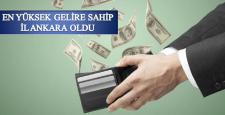 Türkiye’nin en yüksek gelire sahip ili Ankara oldu…