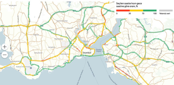 Yandex, yaptığı analizle İstanbul trafiğinin 3 yıllık röntgenini çekti…