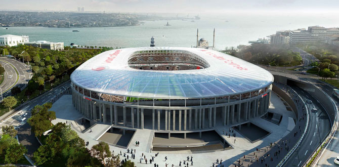 Beşiktaş’ın yeni stadı Vodafone Arena’da Kalekim imzası