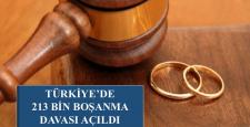 Türkiye’de 213 bin boşanma davası açıldı…
