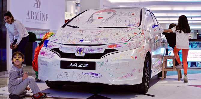 Çocuklar hayallerini Honda Jazz’a sığdırdı…